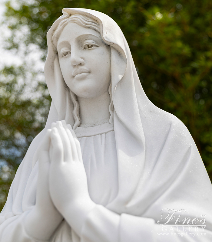 Marble Statues  - Lady Of Lourdes In Statuary Marble - MS-1359